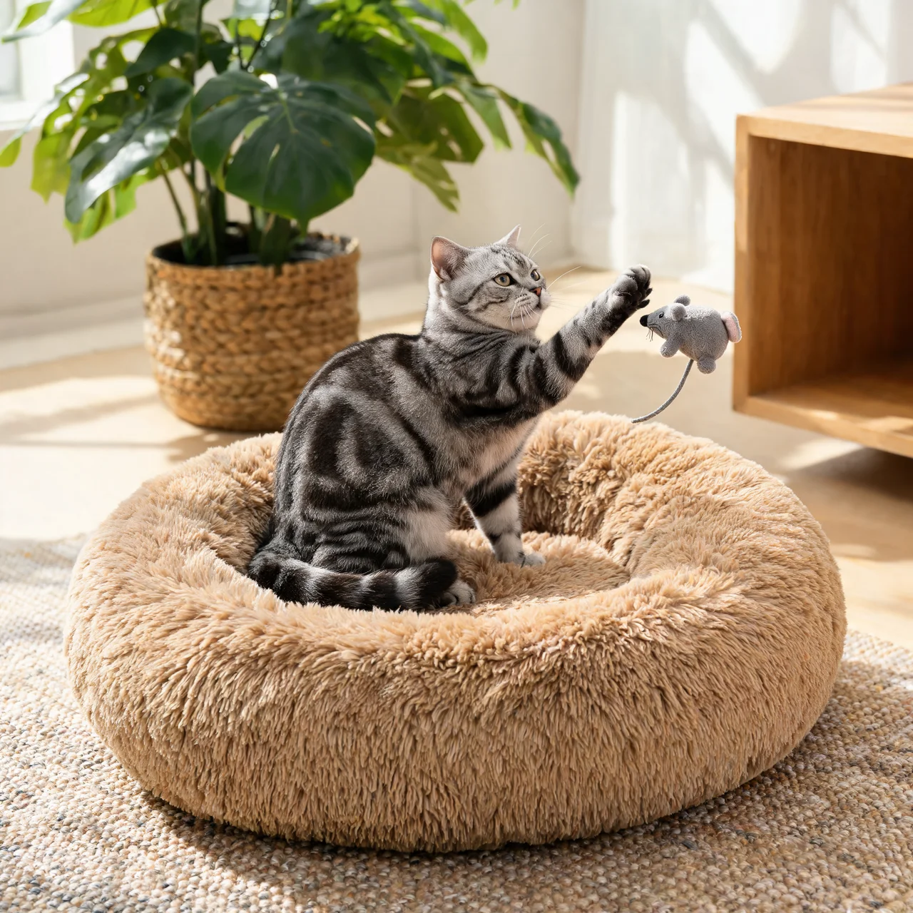 Pet relaxing in a Fenlow calming bed